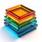 Stack of Colourful acrylic Glass Samples