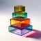 Stack of Colourful acrylic Glass Samples