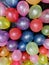 Stack of colourful balloons unique stock photo