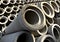 Stack of concrete drainage pipes