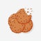 Stack cookies icon design