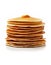 Stack of crepes isolated on white background, created with generative AI