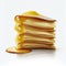 Stack of crepes isolated on white background, created with generative AI