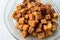 Stack of Crispy Rye Crouton Bread Biscuits