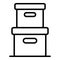 Stack delivery box icon, outline style