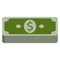 Stack of dollar bills icon. Vector of dollars banknotes, bundle of money