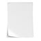 Stack of empty realistic white sheet of writing paper with bent corner and shadows