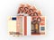 Stack of EURO banknotes.