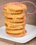 Stack of filled cookies tied with string