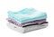 Stack of folded child clothes isolated