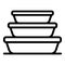 Stack food container icon, outline style