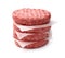 Stack of fresh raw burger patty