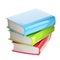 Stack of glossy colorful books