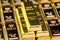 Stack of gold bar bullions ingot, investment asset for crisis safe haven for investment or reserve for country economics