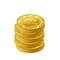 Stack of gold One Token coin icon