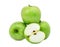 Stack and half of green apple or granny smith apple