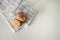 Stack of handmade oatmeal cookies with glass of milk