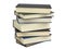 Stack hard cover books isolated