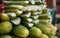 Stack of healthy fresh cucumber nutritious fruits