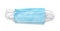 Stack light blue surgical mask medical face mask with white rope strap for protective