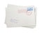Stack mail envelopes, isolated