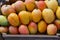 Stack of Mango fruit at Indian fresh market