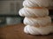 Stack of meringue nests