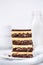 A stack of Nanaimo bars - a traditional Canadian dessert