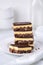A stack of Nanaimo bars - a traditional Canadian dessert