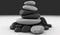 Stack Of Pebble Stones On White Background, Generative Ai