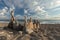 Stack of pebbles balancing on a beach