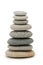 Stack of pebbles isolated