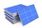 Stack of Photovoltaic Solar Panels. 3d Rendering