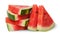 Stack pieces of watermelon and two near