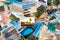 Stack pile of Cape Verde landscape photo collage montage , Santiago, Sal, Boavista and Sao vicente