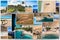 Stack pile of Cape Verde landscape photo collage montage , Santiago, Sal, Boavista and Sao vicente