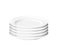 Stack pile of clean white ceramic plates vector illustration on white background realism style