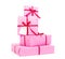 Stack of pink presents