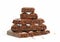 Stack of porous chocolate