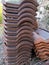 Stack of Portuguese roof tiles