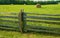 Stack Rail Fence and Round Hay Bales