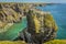 Stack Rocks with a colony of Guillemots on the Pembrokeshire coast, Wales near Castlemartin