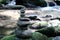 Stack of rocks left by tourist in Smoky Mountains