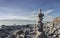 Stack of Rocks on menai Strait Shore