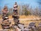 Stack of rocks in natural place