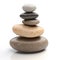 A stack of rocks sitting on top of each other, zen pyramide made of pebbles