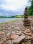 Stack of rocks with vivid colors