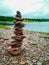 Stack of rocks with vivid colors