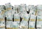 Stack Russian cash or banknotes of Rusia rubles scattered on a white background isolated The concept of Economic, Finance