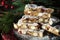 Stack of slices of traditional festive Christmas Italian style Panforte